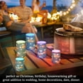 thumbnail image 4 of Yayeee Flameless Candles with Remote Flickering Battery Operated Multi Color Changing, Blue Floral Oranges, 4 of 7