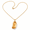 Citrine, variant on Natural Stone Irregular Crystal Pendant, Gilded Crystal Hanging Charm for Necklace, Bag, Keychain, Home Decor and Everyday Outfit Accent