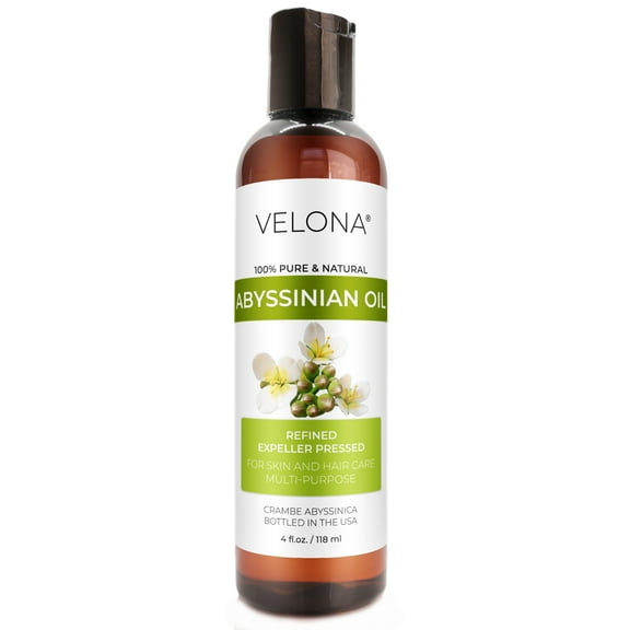 Abyssinian Oil by Velona - 4 Fl Oz | 100% Pure and Natural Carrier Oil | Hair, Body Care | Use Today - Enjoy Results