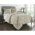 thumbnail image 4 of Better Trends Wedding Ring Two Tone 100% Cotton Tufted Chenille Comforter Set for All Ages, 4 of 6