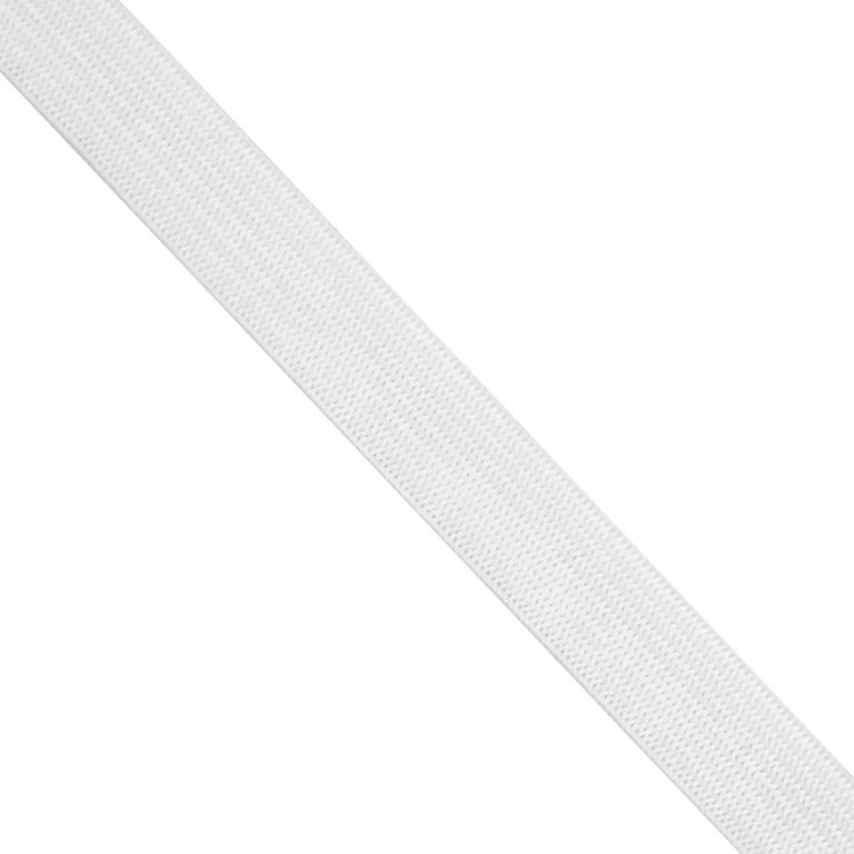 HANFINEE 1-1/2 Inch Wide Sew on Elastic Band Knitted Elastic with Heavy  Stretch for Sewing Crafts DIY,Waistband,Bedspread,Cuff (White,15 Yards)