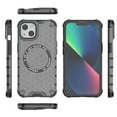 thumbnail image 4 of Strong Magnetic for iPhone 13 Case, Military Grade Drop Protection, Compatible with MagSafe, Shockproof Anti-Fingerprint Honeycomb Pattern Translucent Slim Phone Protective Cover,Black, 4 of 12