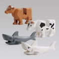 thumbnail image 3 of Bloques de construcción de rompecabezas ensamblados con forma de animal en bolsa de regalo, juguete de cocodrilo, tiburón tigre, múltiples bloques de construcción de juguete, 3 of 5