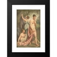 thumbnail image 2 of Denis Ernest Bastien 17x24 Black Modern Framed Museum Art Print Titled - Three Bathing Woman (1875), 2 of 5