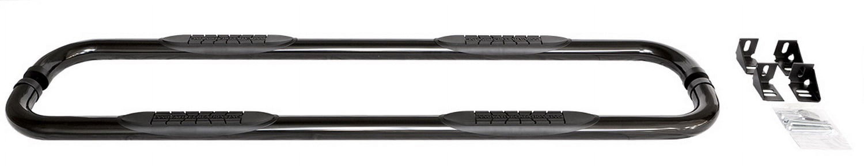 ICI (Innovative Creations) BLAK72FDX Nerf Bar; Black Powder Coated; 3 in. Round; Incl. Bracket;