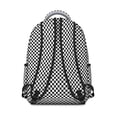 thumbnail image 3 of Black and White Checkered Backpack for School,Cute School Bag,Schoolbag with Adjustable Shoulder Straps & Padded Back,15.3"x11"x7.1"., 3 of 6
