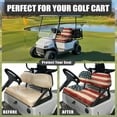 thumbnail image 5 of POLERO Universal Golf Cart Seat Covers Compatible with Ezgo Txt Front Seats, USA Flag Tea Stain Design Golf Cart Bench Seat Covers Breathable No Staples Needed, 5 of 8