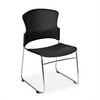 OFM Multi-Use Model 310-P Stack Chair with Plastic Seat and Back, Black