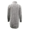 thumbnail image 4 of CharmCyan Women’s Turtleneck Long Sleeve Cable Knit Sweater Dress Chunky Pullover Loose Fit Casual Winter Wear Gray 3XL, 4 of 5