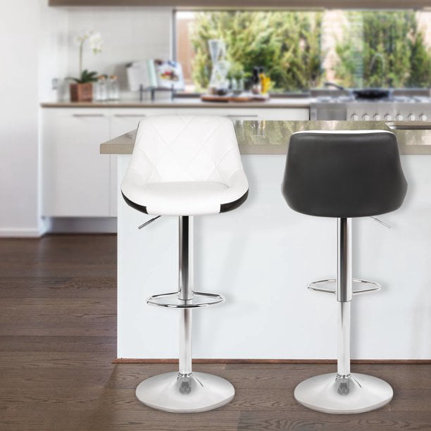 New Style Mixed Color Bar Stools Chair, White Leather Counter Top Chairs