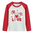 thumbnail image 7 of Little Hand Valentine Baby Tee Girls Cotton Pink Love Heart Pattern Girls Shirts 4T 2Pcs, 7 of 7