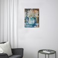thumbnail image 3 of Daisy Delight Blue Theme Wall Art for Living Room, Modern Abstract 12x16 inch Canvas Print, Perfect Décor for Bedroom, Bathroom, Office, 3 of 7
