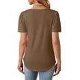 thumbnail image 4 of Fantaslook Women Blouses Dressy Casual Summer Short Sleeve Shirts Crew Neck Pleated Tunic Tops, 4 of 8