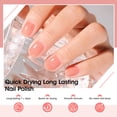 thumbnail image 3 of Gellen Nail Polish, Quick Air Dry 6 Colors Nail Lacquer Set Classic Jelly Nude Brown Nail Polish Set for Nail Manicure DIY Art Home, No UV Light Needed, 0.33 Fl.oz, 3 of 9
