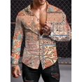 thumbnail image 1 of Camisas de manga larga de verano para hombre, camisa cómoda y transpirable de gran tamaño, ropa de cuello redondo para hombre, tendencia callejera , tops para hombre, 1 of 6