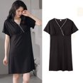 thumbnail image 1 of REDHOTYPE Chemises de Nuit pour Femmes Douces Légères Manches Courtes Longue Robe de Nuit, 1 of 2