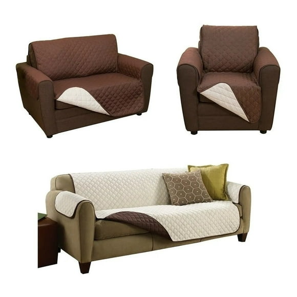 Cubre Sofa Couch Coat Set 3 Piezas Couch Coat 3PZS/Café