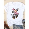 thumbnail image 1 of Disney Print Lovely Trend 90s Clothing Mickey Mouse Tee Shirt Casual Fashion Women Cartoon Graphic Short Sleeve T-shirtsM Gao Jinjia LED, 1 of 2