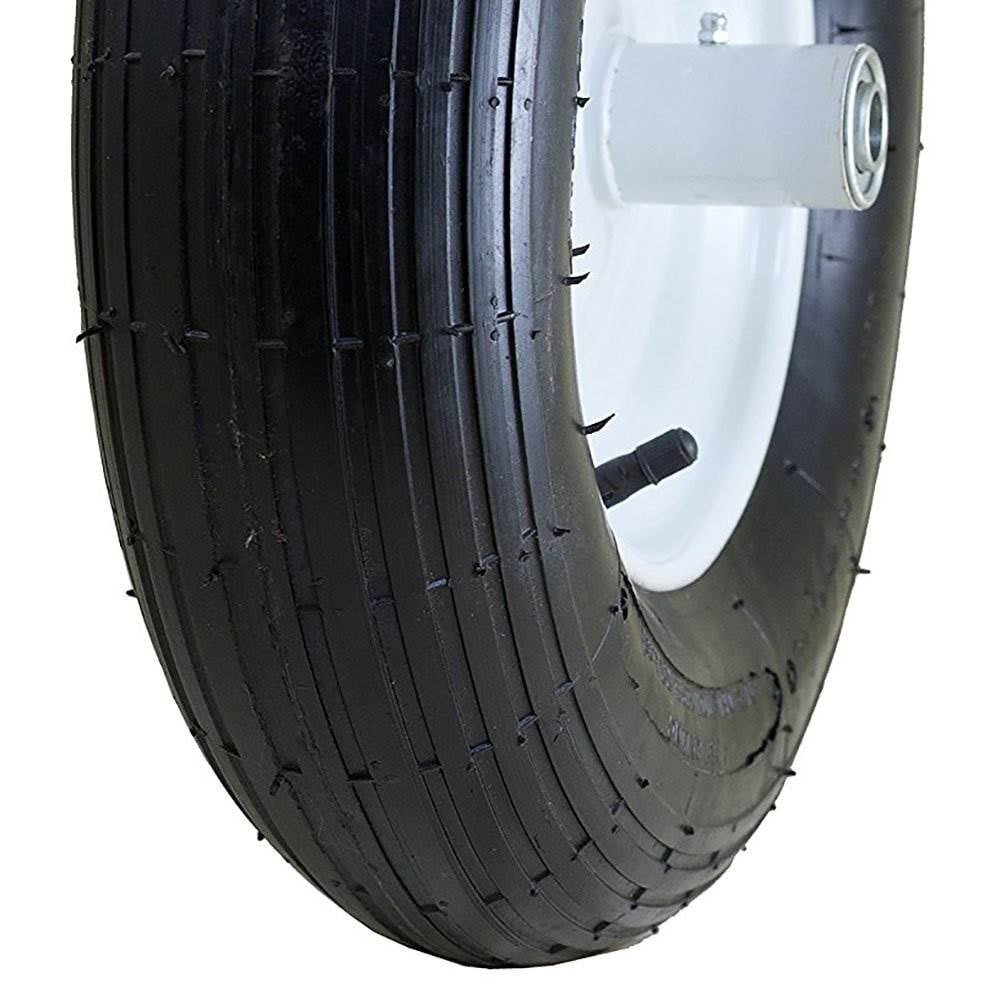 Marathon 20001 8" Pneumatic Wheelbarrow Tire W/Ribbed Tread 6" Centered Hub
