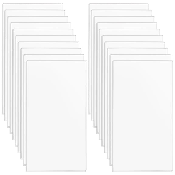 20PCS 3.5x2 Inch Clear Acrylic Sheet Rectangle Table Place Cards Name Plates DIY
