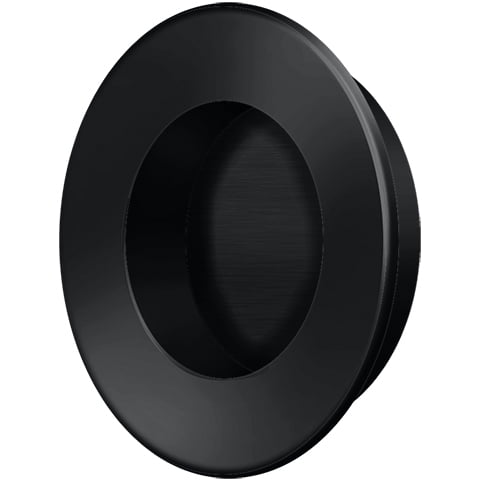Deltana FP178U19 1-7/8" Round Flush Pull Flat Black Finish