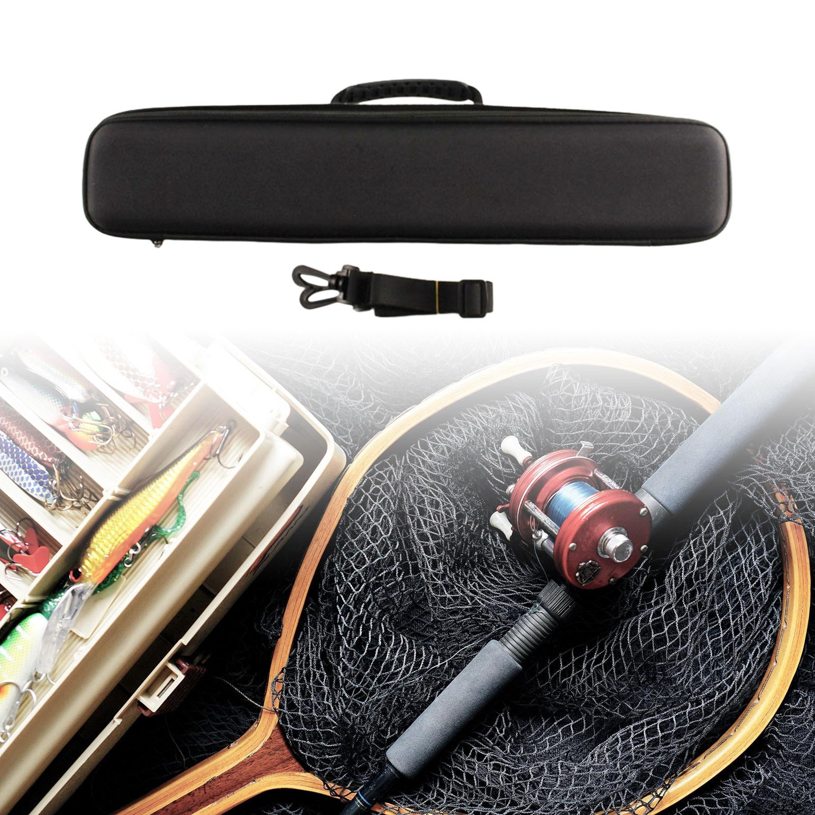 Wswqop Fishing Gear Bag Carrier with Strap Protective Case EVA Storage Case Fishing Rod