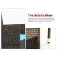 thumbnail image 6 of FDW Set of 3 Pieces Outdoor Patio Furniture Wicker Bistro Table Set for Yard,Blue Cushion, 6 of 7