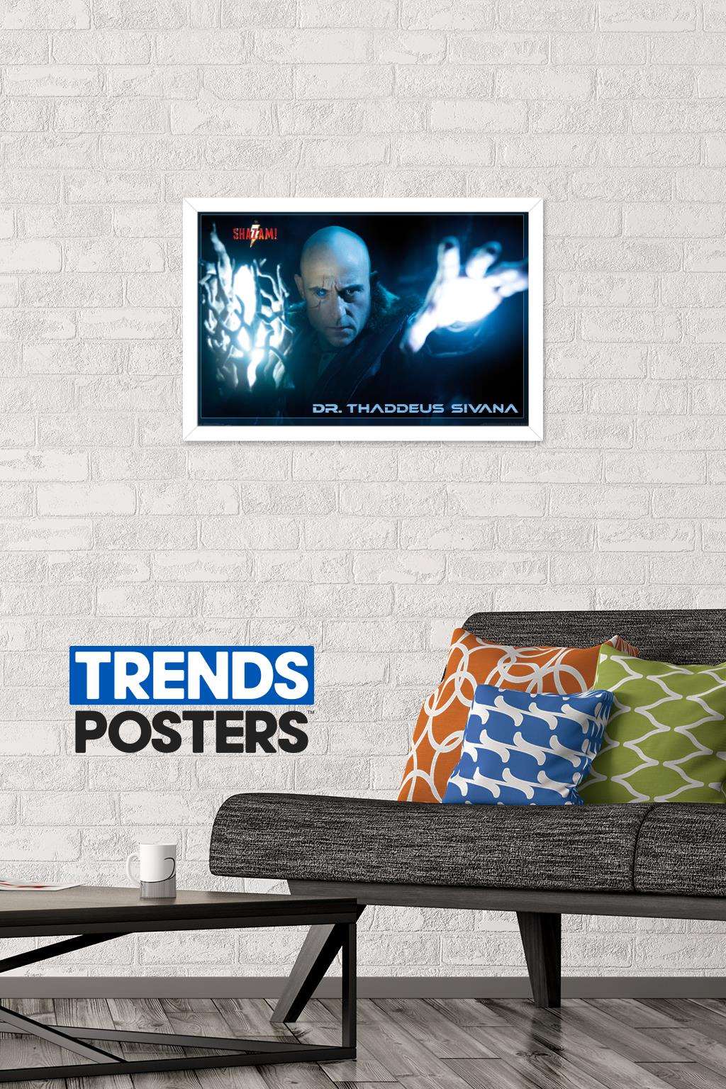 DC Comics Movie - Shazam - Dr. Sivana Wall Poster, 14.725" x 22.375", Framed