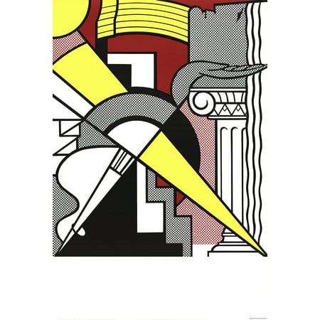 Roy Lichtenstein Lithograph - Roy Lichtenstein-Arrow and Column-37.5