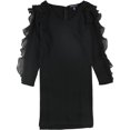 thumbnail image 1 of Vestido Georgette A-Line American Living para Mujer Negro 6, 1 of 1