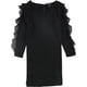 thumbnail image 1 of Vestido acampanado de Georgette American Living para mujer negro 4, 1 of 1