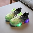 thumbnail image 2 of Zanarzt Kid Light Up Shoes Boys Girls Light Up Shoes Kids Tennis Shoes Lightweight Walking Running Sneakers for Toddler Little Kid Green,US 9.5, 2 of 5