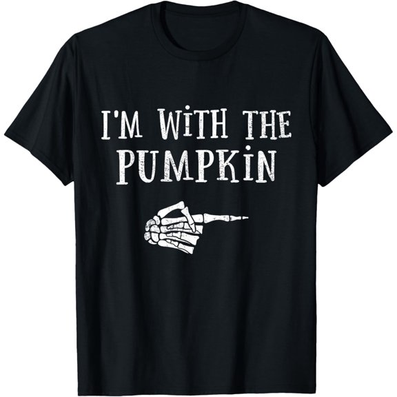 Im with pumpkin matching partner couple costume halloween T-Shirt