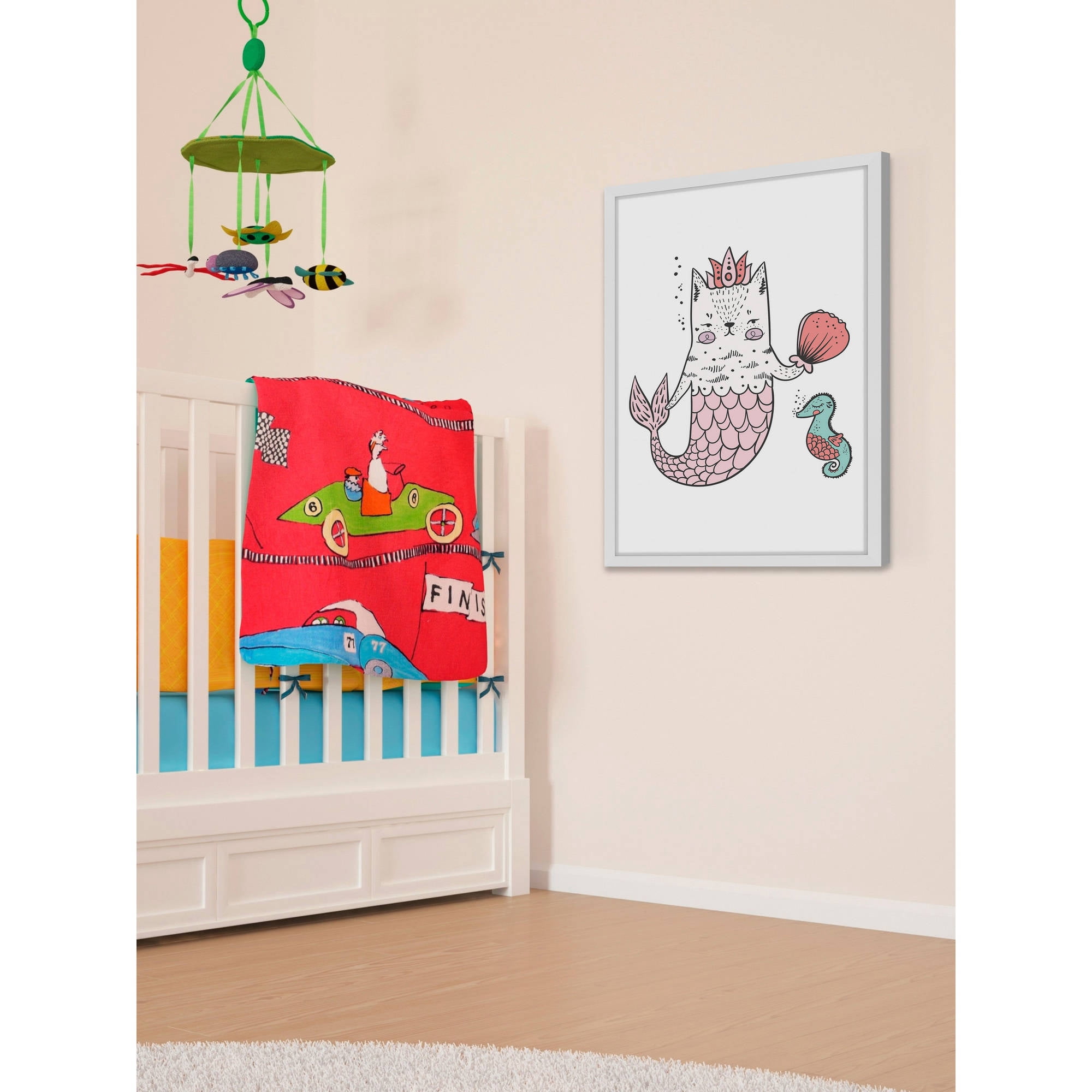 "Purrmaid 02" Framed Painting Print
