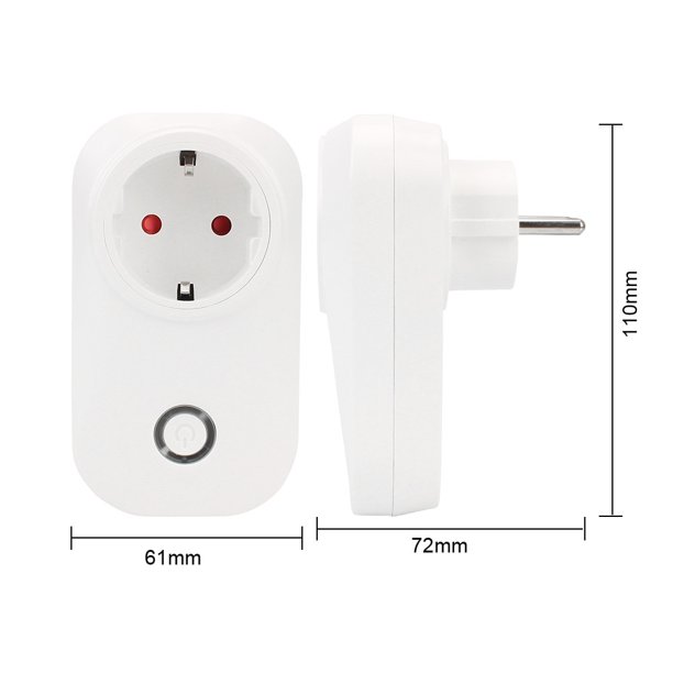 Enchufe inalámbrico de la UE Wifi Enchufe inteligente Control remoto Temporizador Alex Power Wi-fi Salida USB Voz Tuya Cargador de teléfono Monitor Temporizador 10A ZefeiWu 8390615806145