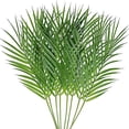 thumbnail image 1 of XILAIGO 8 Pcs Artificial Palm Leaf Greenery Tropical Palm Tree Leaves Plants Faux Monstera Leaves for Palm Sunday Floral Arrangement Hawaiian Luau Jungle Beach Wedding Party, 1 of 7