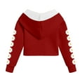 thumbnail image 6 of KPOPLK Kids Boys Girls Hoodie Pullover 4-15Y Sweatshirts 44D Cool Top(10-11 Y,Red), 6 of 6