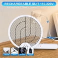 thumbnail image 4 of Mosquito Bug Zapper Indoor Outdoor Repellent Device, 2-in-1 Easy Use Electric Fly Swatter Insect Trap- 110V to 220V Fruit Fly Bug Zapper Racket 180° Rotate for Room Patio Camp-1PCS, 4 of 16