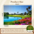 thumbnail image 3 of Wallpaper Golf Course Green Sand Bunkers Reflective Water Palm Trees Peel and Stick Wall Murals 69"H x 96"W Removable PVC Wall Paper Self-Adhesive Wall Paintings Art Decor for Bedroom Living Room, 3 of 7