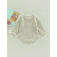 thumbnail image 4 of Bagilaanoe Newborn Baby Girl Boy Knit Rompers Long Sleeve Bodysuits 3M 6M 9M 12M 24M Infant Casual One Piece Short Jumpsuit, 4 of 9