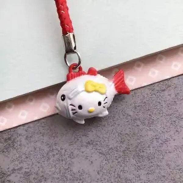 TAKARA TOMY-llavero de la buena suerte a Hello Kitty para mujer, colgante de bolso, accesorios de llave de campana de dibujos animados, muñeca femenina YAOSANBAO BAO unisex