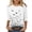 C58-NSLGXD White Tops for Women, variant on NSLGXD Plus Size Women's Tshirts 3/4 Sleeve Crew Neck Black Bats Print Spooky Halloween Lightweight Tees S-5XL