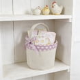 thumbnail image 6 of Sturdy Large Capacity Canvas Easter Basket Empty Easter Bucket For Easter Egg Hunting Durable Fabric Basket With Decorative Bow For Holiday Party Home Decor, 6 of 8