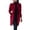 C-Red388, variant on Trench Coat For Women Long Sleeve One-Button Down Mediun Length Suit Jacket Solid Color Work Office Formal Wear Cozy Outerwear