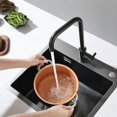 thumbnail image 2 of Stainless Steel Kitchen Faucet with Durable Surface Treatment, Single Handle for Black Kitchen Accessories_Perfect Gift, 2 of 4