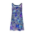 thumbnail image 5 of Viikei Women Dress Summer Maxi Dresses,Sun Dresses for Women Plus Size,Women's Sleeveless Round Neck Printed Casual Daily Beach Medium Style Dress Purple XXL, 5 of 5