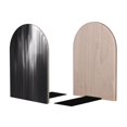 thumbnail image 2 of Naloa Monochrome Abstract Lines 2 Pcs Bookend Large Capacity Office Book Ends for Home Office Library School Study Decoration, 2 of 8