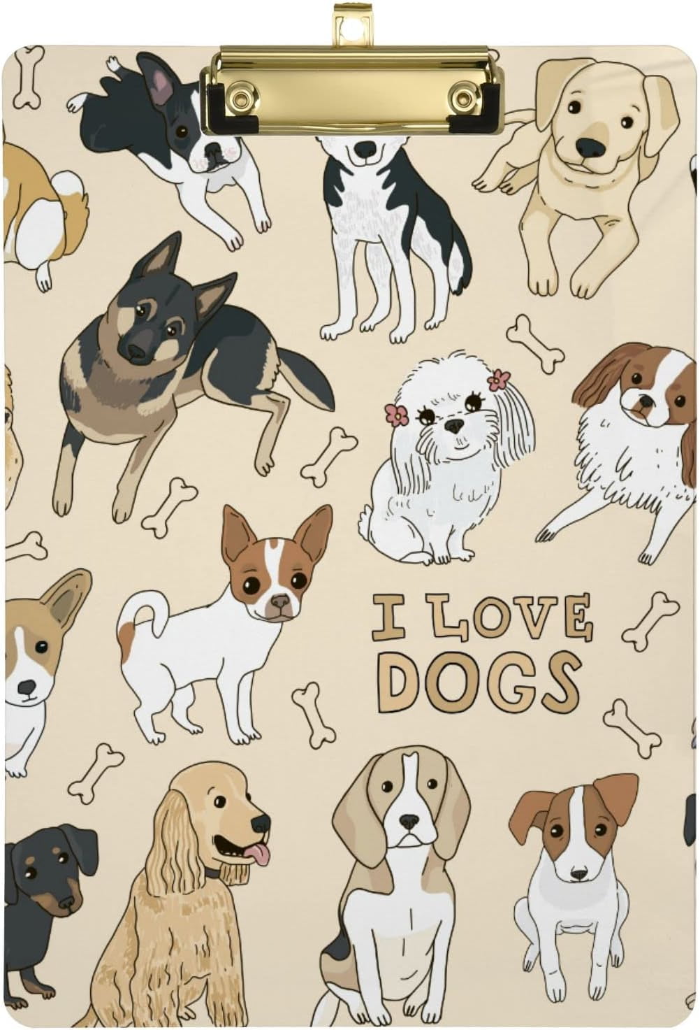 KXMDXA Dog Husky Clipboard Hardboard Wood Nursing Clip Board and