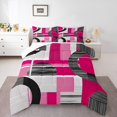 thumbnail image 2 of Erosebridal Pink Abstract Bedding King Comforter Set, Chic Circle Down Comforter, Futuristic Minimalism Decor, Reversible, 2 of 8