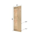 thumbnail image 2 of L Series 30in. X 84in. Unfinished Finished DIY Knotty Pine Wood Sliding Barn Door With Hardware Kit, 2 of 5